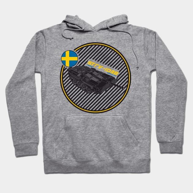 Strv-103B Swedish Main Battle Tank print on light Hoodie by FAawRay